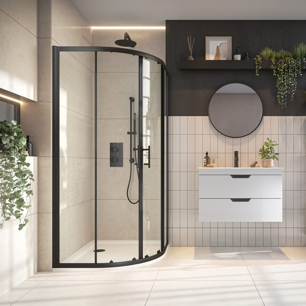 Korra 800mm Double Door Quadrant