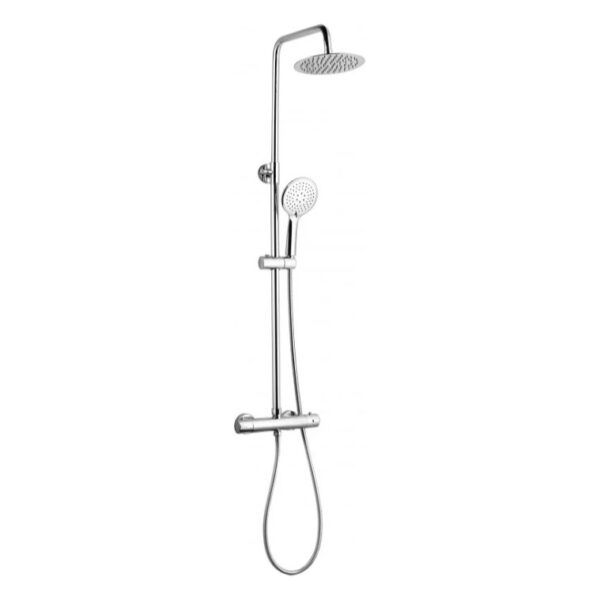 Globe Round Overhead Rainfall Shower c/w Handset Chrome