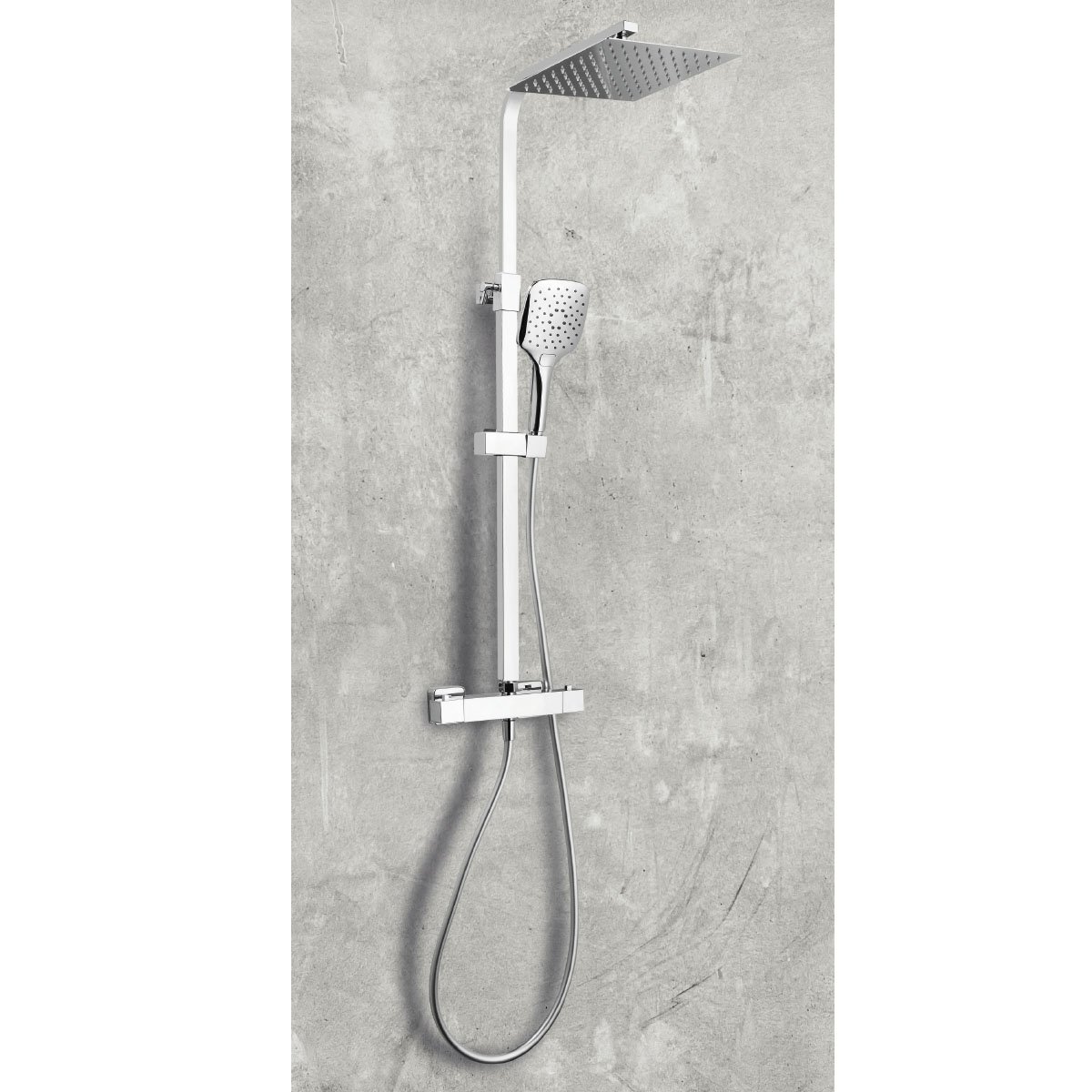 Heiler Square Cool Touch Rigid Riser Shower