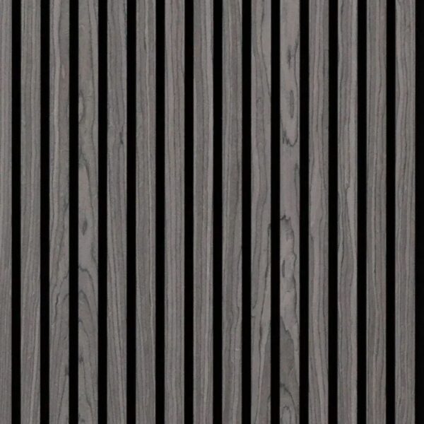 BG Acoustic Slat Wall Panel - Dark Grey Oak - 2.4m x 600mm x 21mm