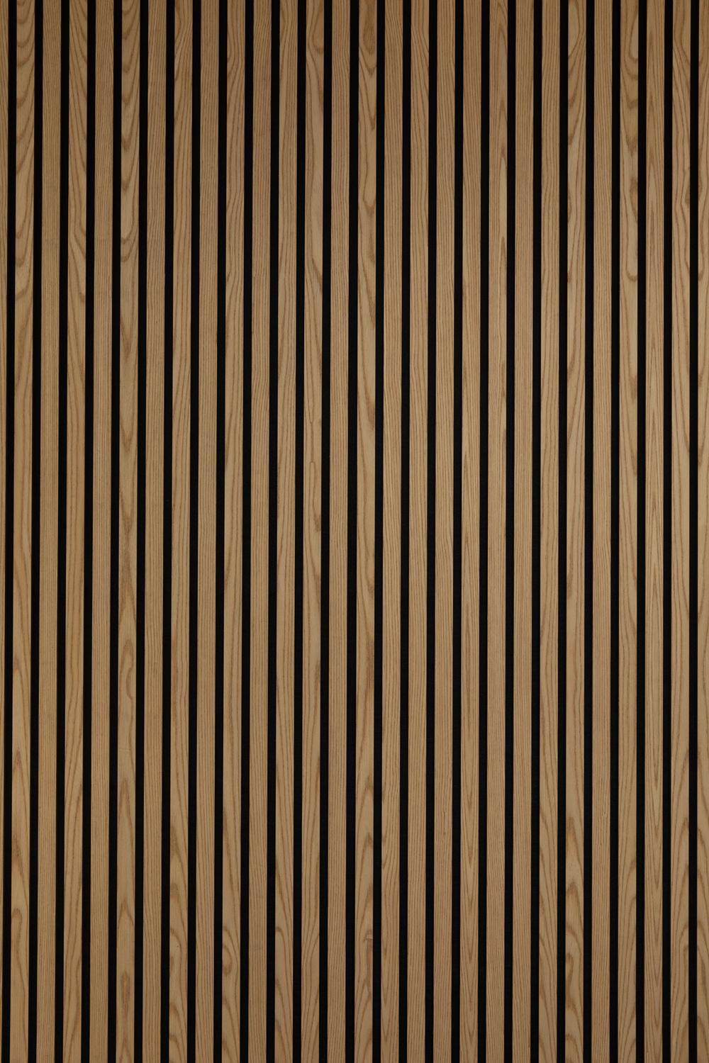 BG Acoustic Slat Wall Panel - Natural Ash - 2.4m x 600mm x 21mm