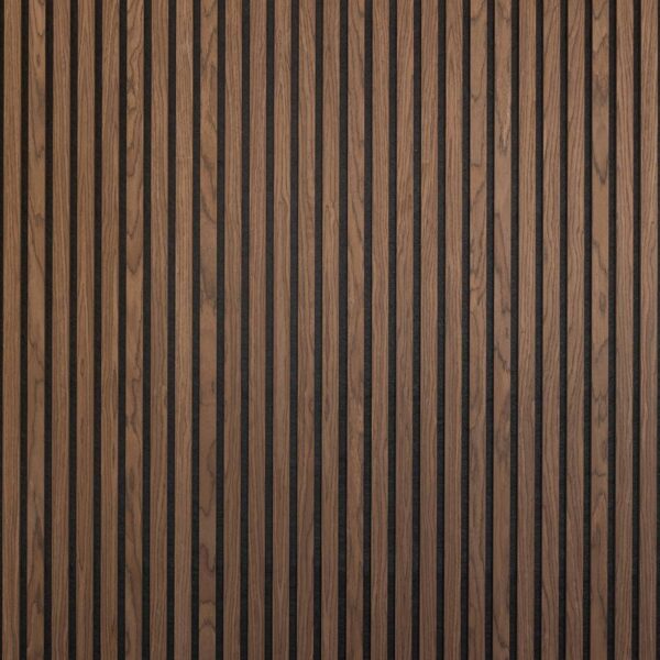 BG Acoustic Slat Wall Panel - Smoked Walnut - 2.4m x 600mm x 21mm