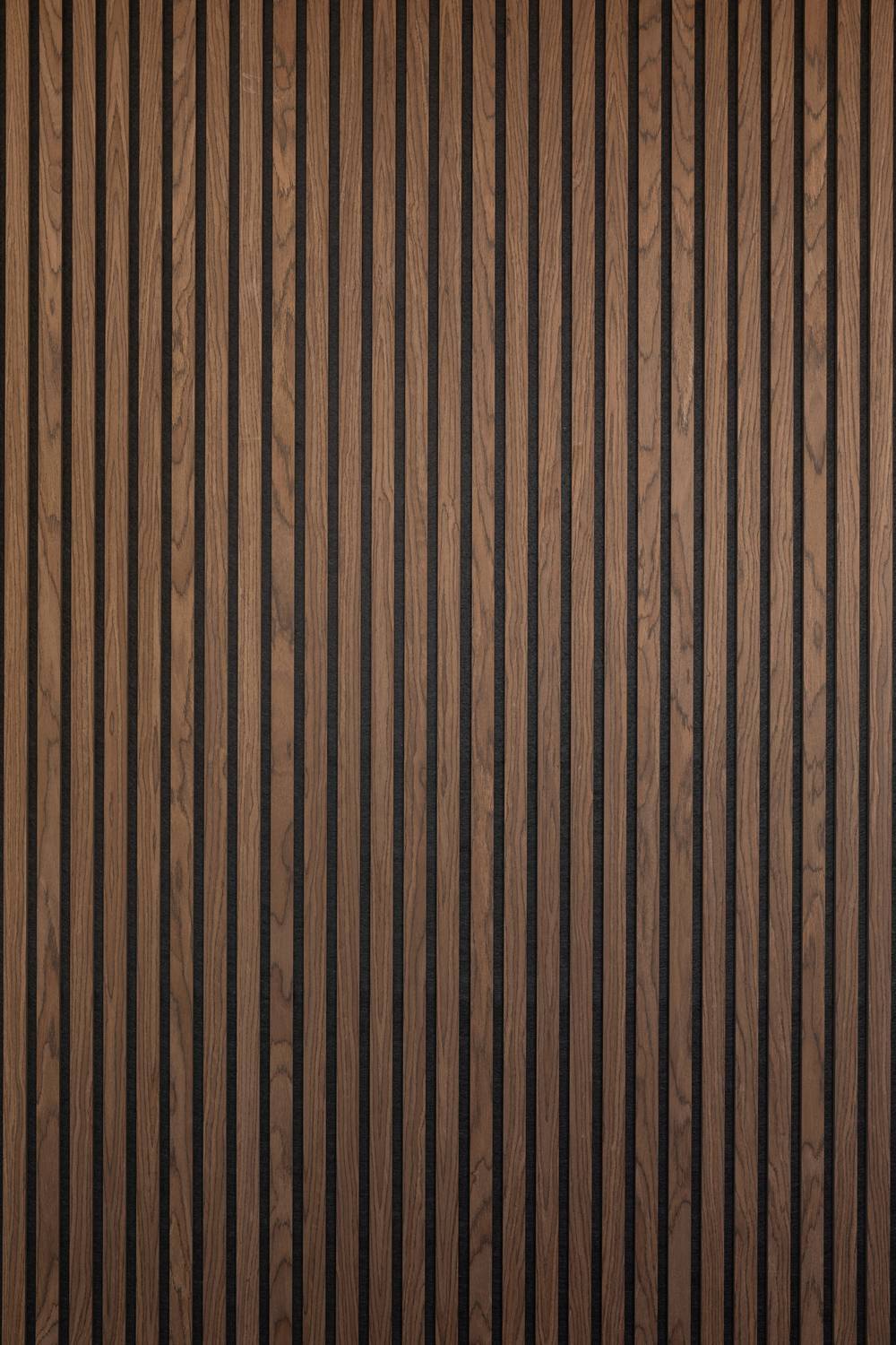 BG Acoustic Slat Wall Panel - Smoked Walnut - 2.4m x 600mm x 21mm