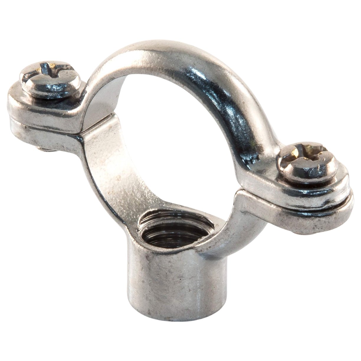 Cast Brass Single Pipe Ring Chrome 42mm (Pack of 10 - Sold In Singles)