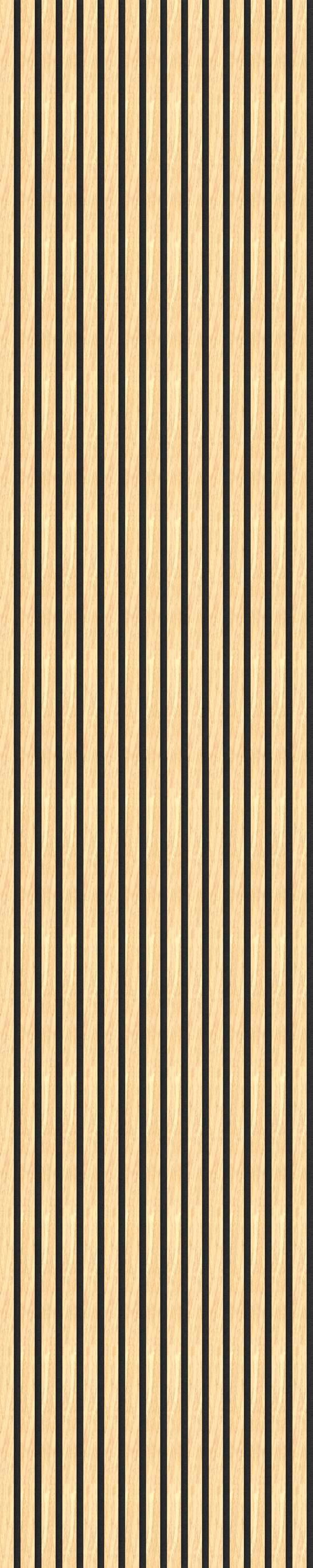 18mm Light Ash Acoustic Slatwall - 2.4m x 605mm