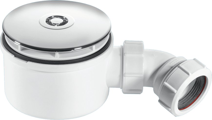 900mm Shower Trap 50mm Water Seal Chrome Plated Brass Dome 70mm Height