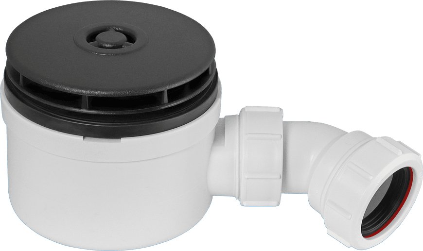 90mm Shower Trap-M Black Grid