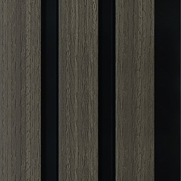 12mm Grey Oak Water Resistant Slatwall - 2.6m x 122mm