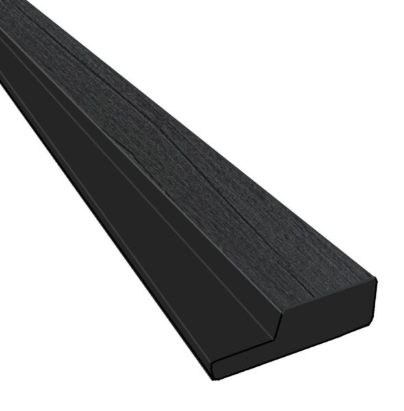 12mm Charcoal Water Resistant Slatwall Left Trim - 2.6m x 42mm