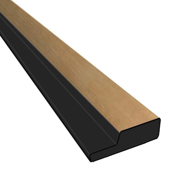 12mm Copper Water Resistant Slatwall Left Trim - 2.6m x 42mm
