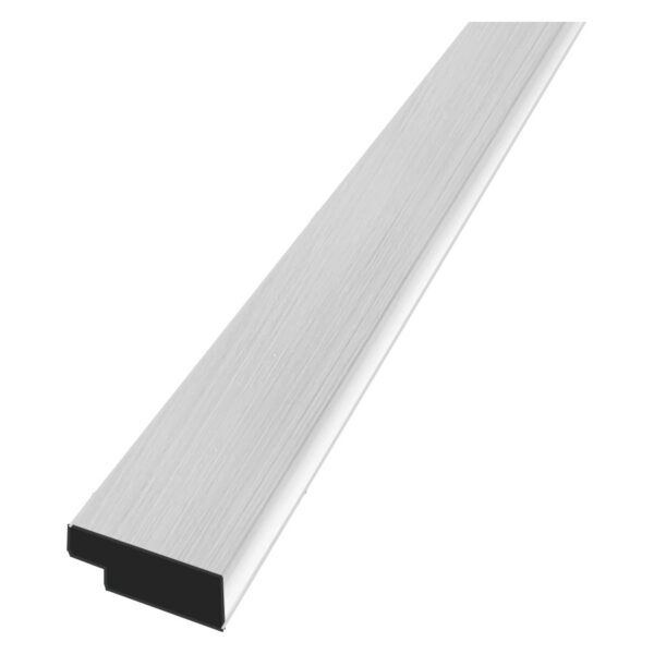 12mm Silver Metallic Water Resistant Slatwall Right Trim - 2.6m x 26mm