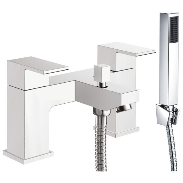 Lanza Bath Shower Mixer with Shower Kit & Wall Bracket