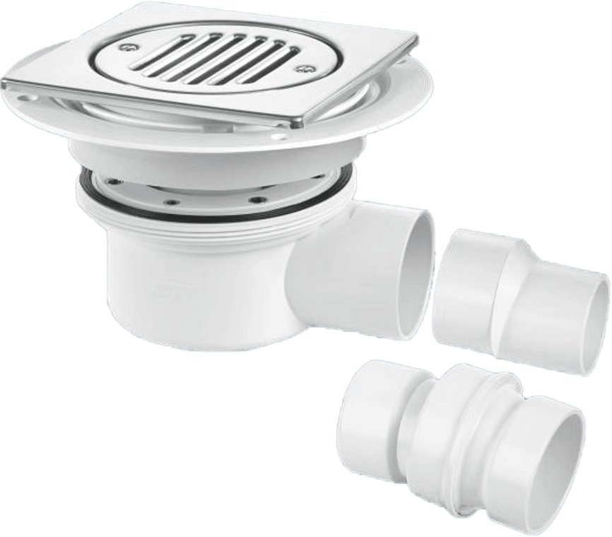 50mm Seal 2-Part Gully Stainless Steelteel 6" Tile