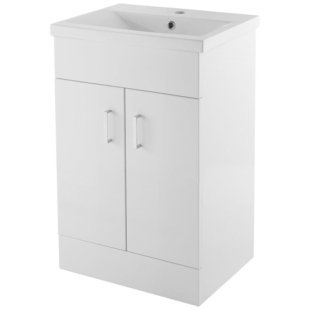 Blanco+ Floor Standing 2 Door Vanity Unit with Mid-Edge Basin 500mm