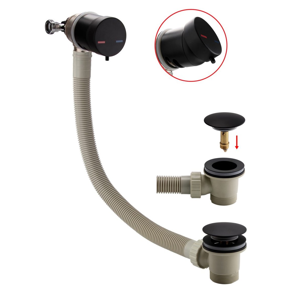 Overflow Bath Filler with Waste