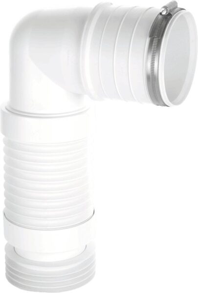 Short 90 Degree Back To Wall Flexible WC Connector