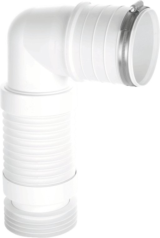 Short 90 Degree Back To Wall Flexible WC Connector