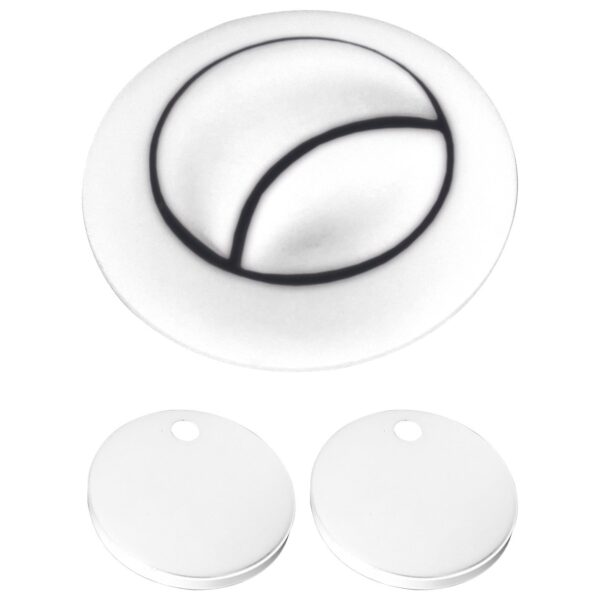 White Seat Hinge Cover & Cistern Push Button