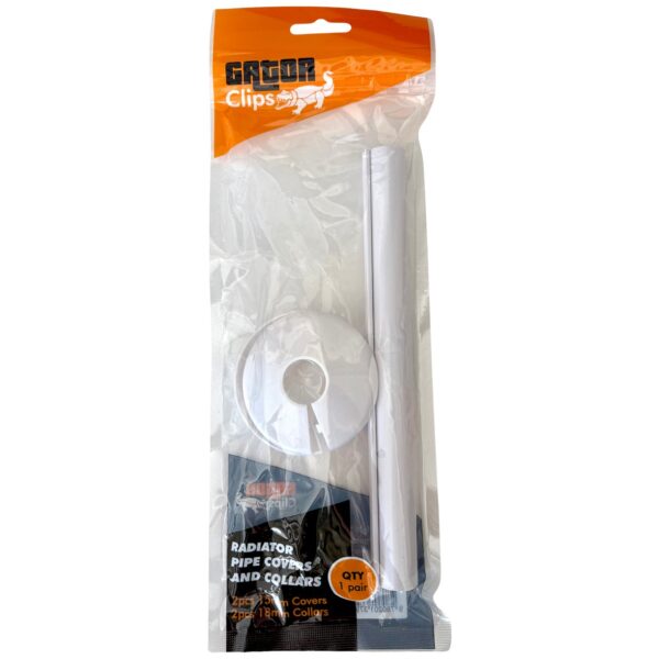 White Pipe Covers & Collars (Pair)