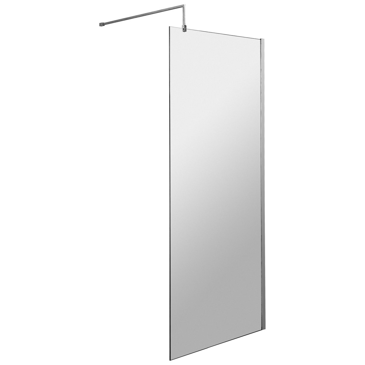 8mm Wetroom Screen With Support Bar 700mm
